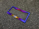 Titanium Works license plate frame