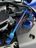 Titanium Works A90 supra engine bay caps