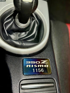 Nissan 350z console plaque