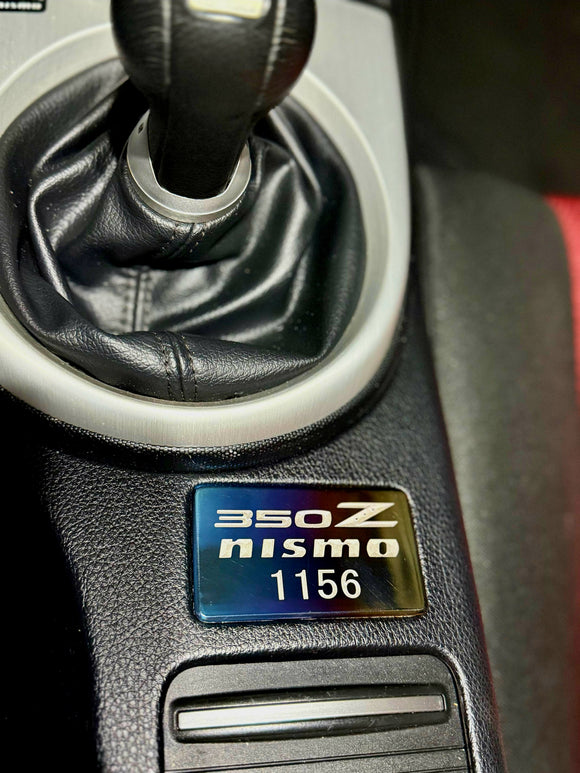 Nissan 350z console plaque