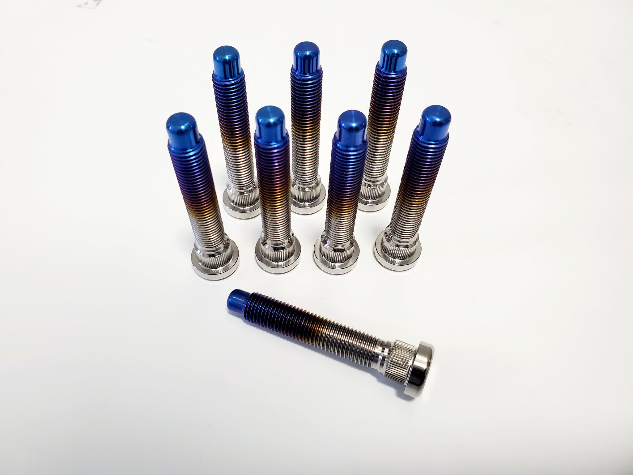 thumbnail image 2 of V-Project Innovation 50mm Extended Wheel Lug Studs – M12x1.5, 14.3mm Knurl, 10-Pack For Mitsubishi EVO 8, 9, 10 2 of 3