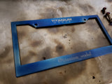 Titanium Works license plate frame