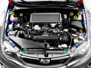 2008-2014  wrx / sti engine bay hardware kit